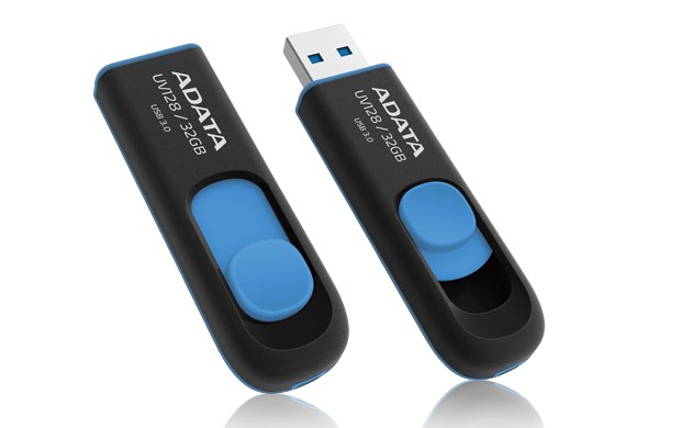 ADATA Flash Disk 32GB UV128, USB 3.1 Dash Drive (R:40/W:25 MB/s) černá/modrá