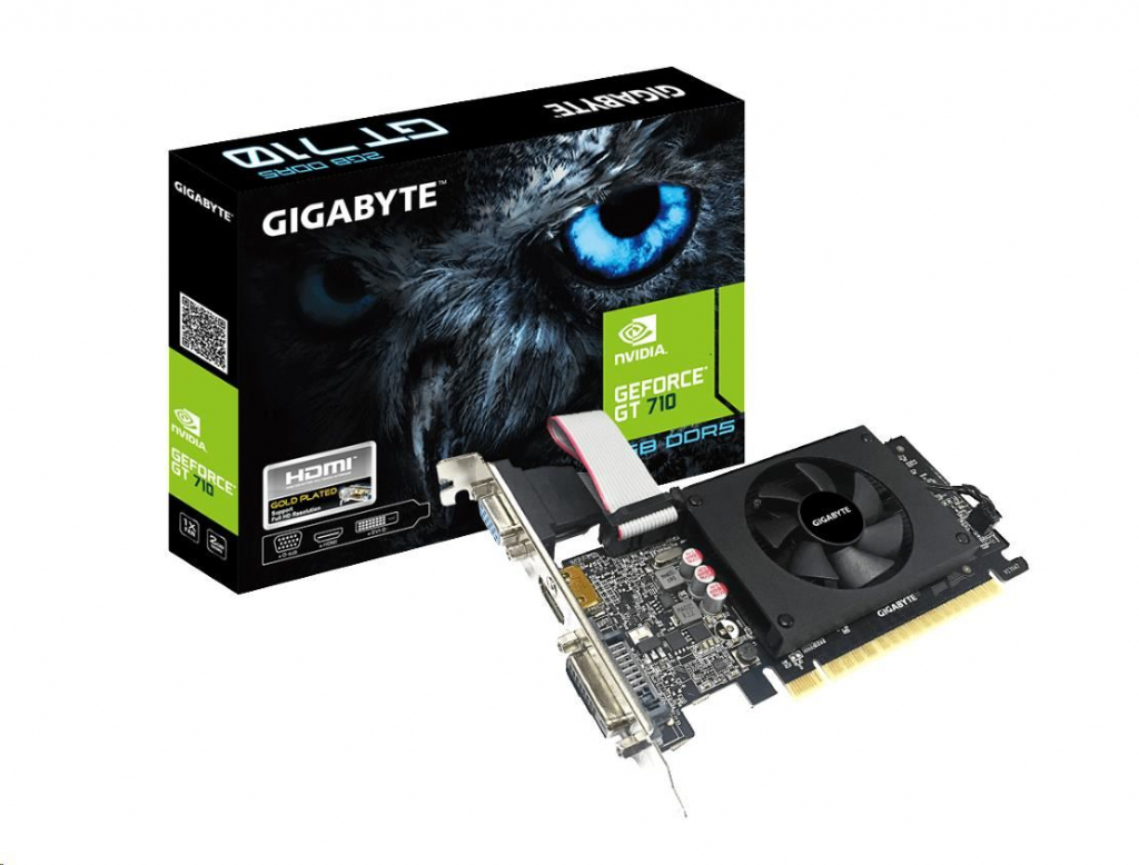 GIGABYTE VGA NVIDIA GeForce GT 710 2G, 2G GDDR5, 1xHDMI, 1xVGA, 1xDVI-D