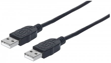 MANHATTAN kabel USB 2.0, Type-A Male to Type-A Male, 0.5m, Black