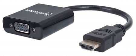 MANHATTAN převodník z HDMI na VGA (HDMI Male to VGA Female, black, Blister)