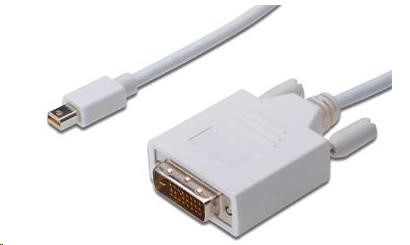 PREMIUMCORD Kabel Mini DisplayPort - DVI 1m, bílý