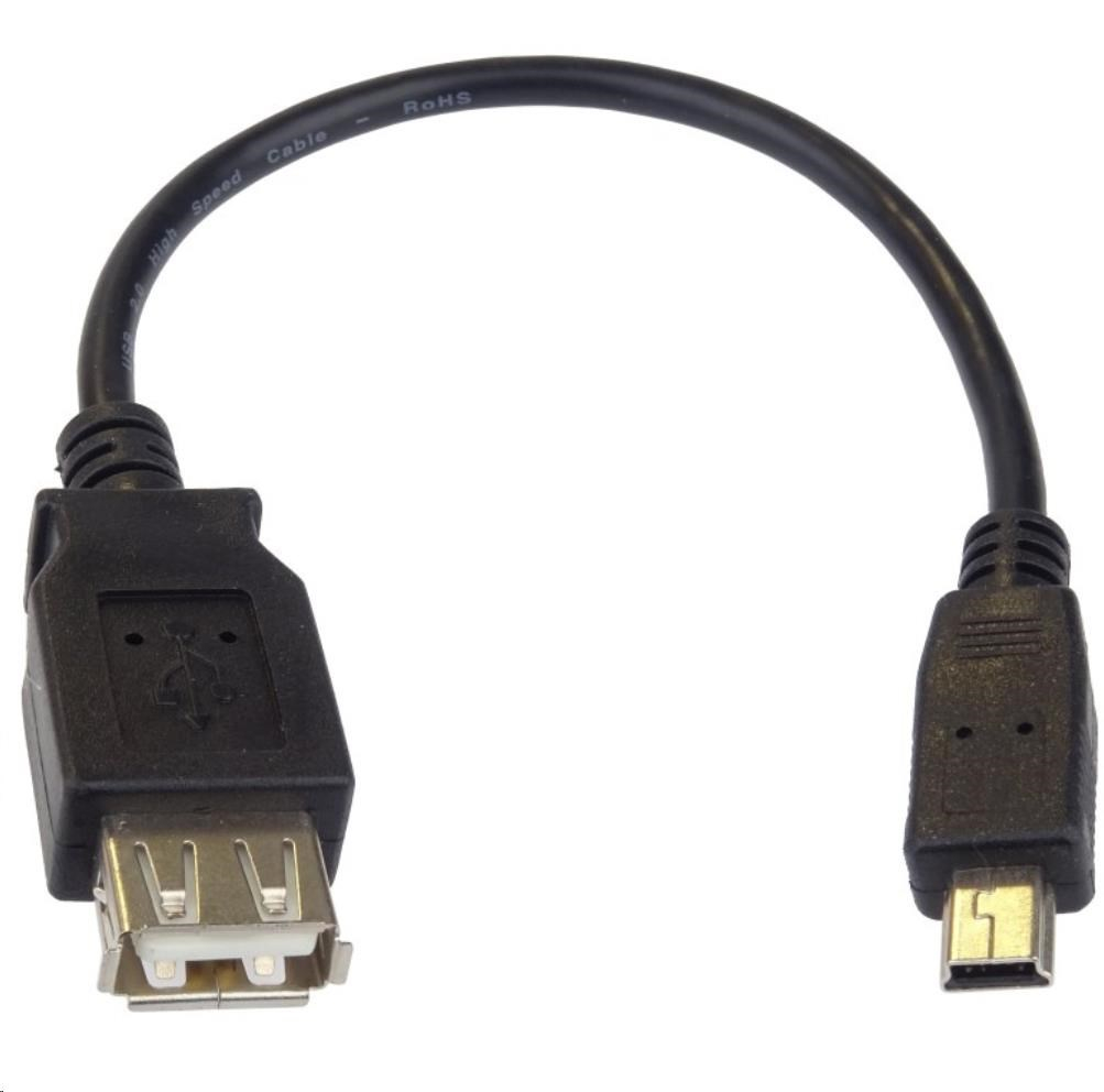 PREMIUMCORD USB redukce kabel USB A/female - Mini 5pin USB/male 20cm OTG