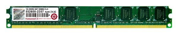 TRANSCEND DIMM DDR2 1GB 667MHz 128Mx8 CL5 JetRam™
