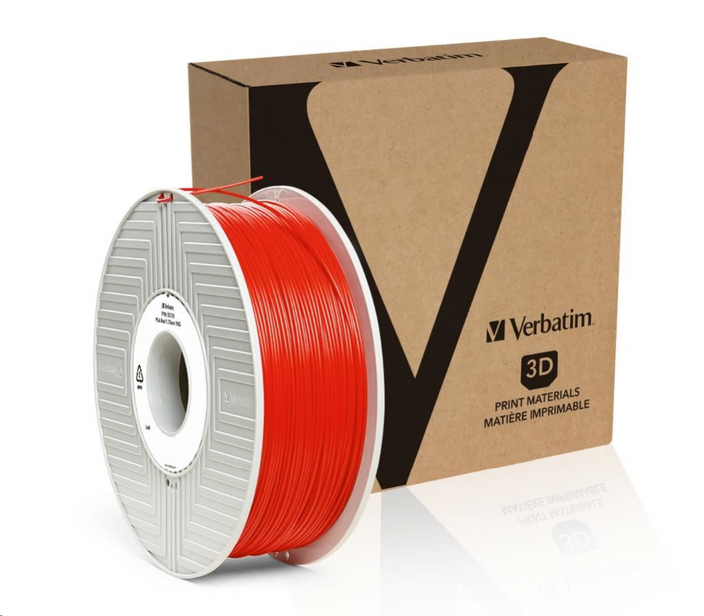 VERBATIM 3D Printer Filament PLA 1.75mm, 335m, 1kg red (OLD PN 55270)