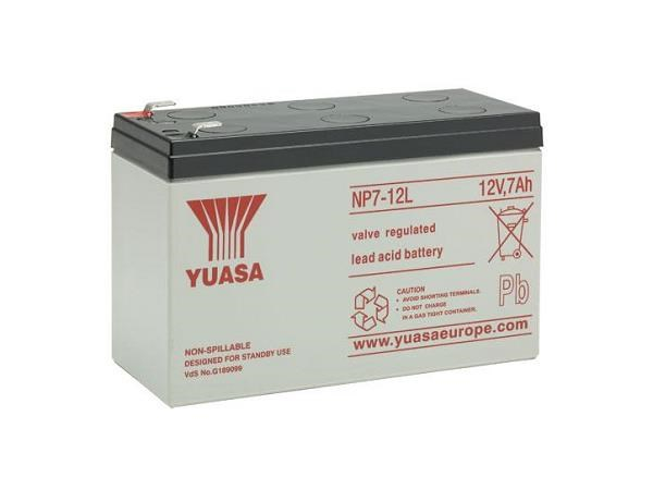Baterie - YUASA NP7-12L (12V/7Ah - Faston F2 250), životnost 5let