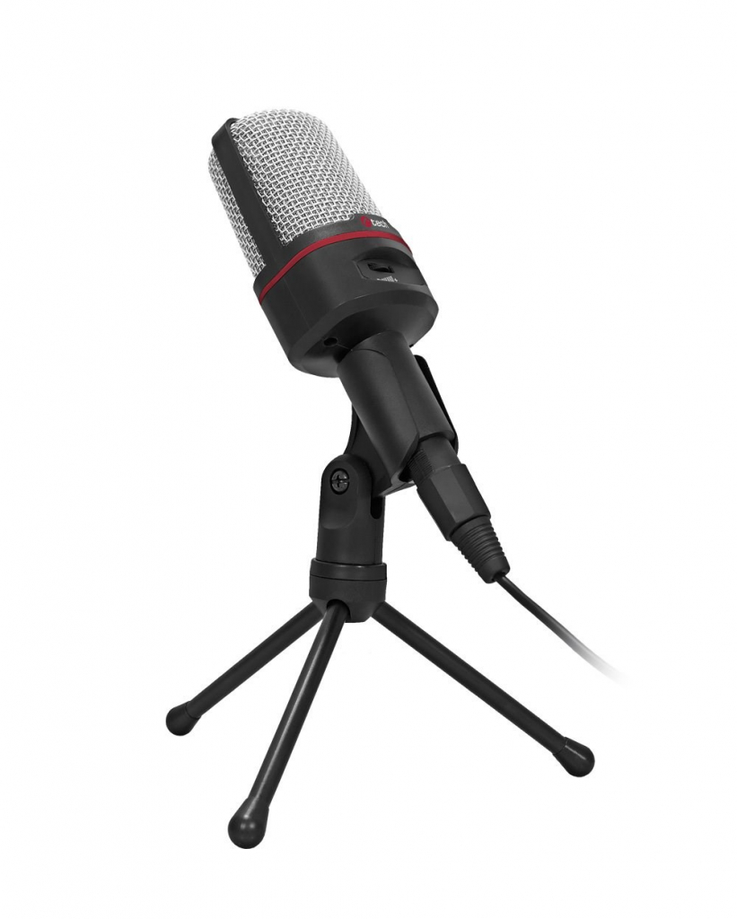 C-TECH stolní mikrofon  MIC-02, 3,5" stereo jack, 2.5m