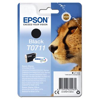 Epson D78, D92, DX4000, 5000, 5050, 6000, 6050, black [C13T07114012] - Ink náplň, ks