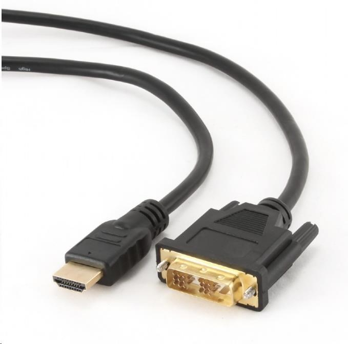 GEMBIRD Kabel HDMI-DVI 0,5m, 1.3, M/M stíněný, zlacené kontakty