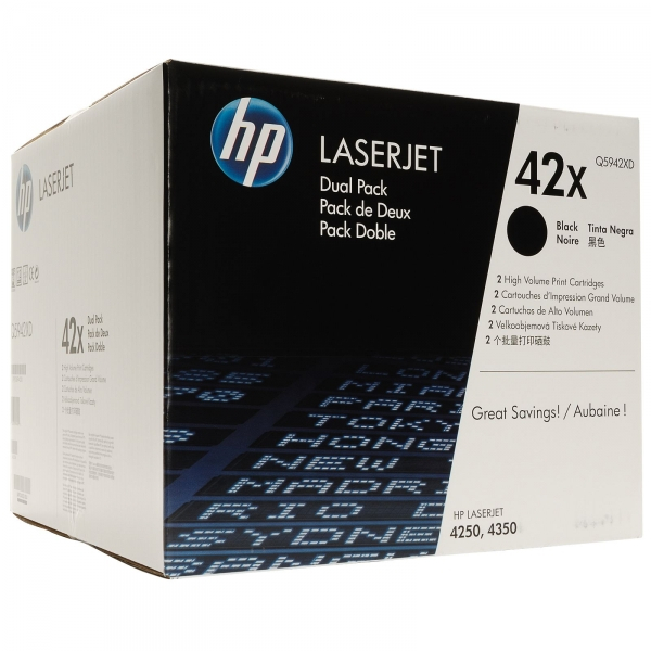HP LJ 4350, 2x20 000 str. [Q5942XD] - Laser toner