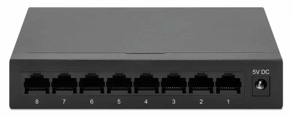 Intellinet 8-Port Gigabit Ethernet Switch, kovový