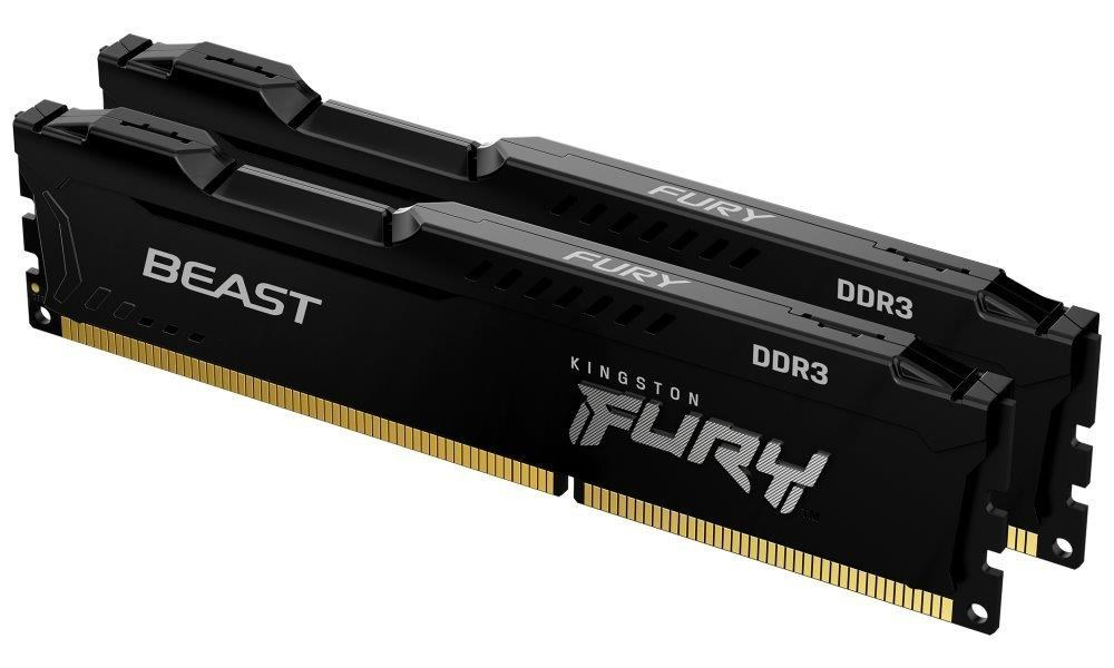 KINGSTON DIMM DDR3 16GB (Kit of 2) 1600MT/s CL10 FURY Beast Černá