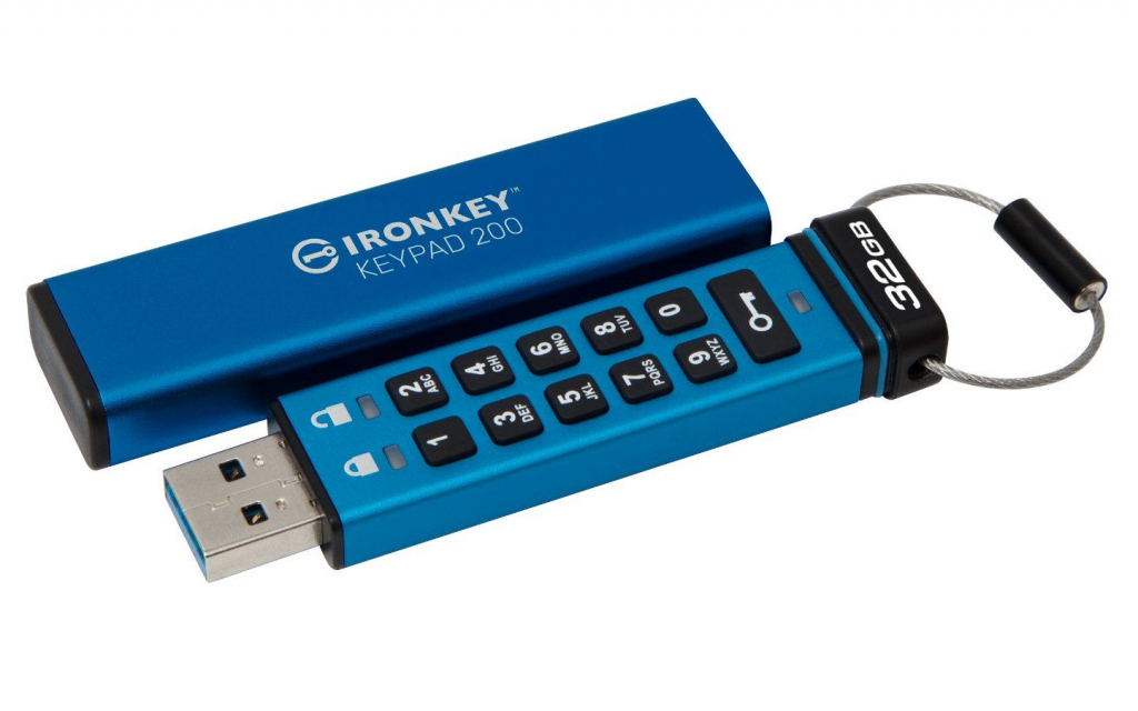 Kingston Flash Disk IronKey 32GB Keypad 200 encrypted USB flash drive