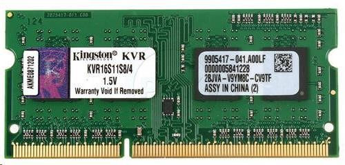 KINGSTON SODIMM DDR3 4GB 1600MT/s CL11 Non-ECC 1Rx8 VALUE RAM
