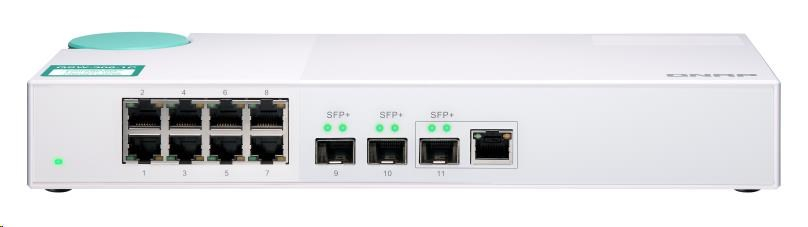 QNAP switch QSW-308-1C (2xSFP+,1xSFP+/RJ45,8x1GbE)