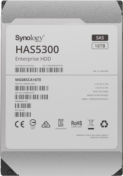 Synology 3,5" HDD HAS5300-16T (NAS) (16TB, SAS, 7200 RPM, 512MB)