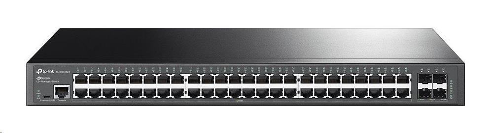 TP-Link OMADA JetStream switch SG3452X (48xGbE, 4xSFP+, 2xconsole, fanless)