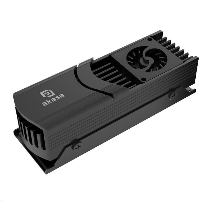 AKASA chladič SSD Gecko Pro LX, Active Cooling for M.2 NVMe PCIe 5.0