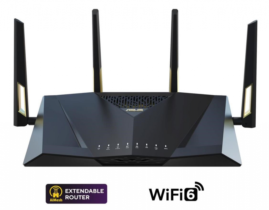 ASUS RT-AX88U Pro (AX6000) WiFi 6 Extendable Router, AiMesh, 4G/5G Mobile Tethering