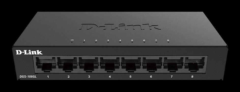 D-Link DGS-108GL 8-port Gigabit Metal Housing Desktop Switch