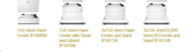 HP Color LaserJet 1x550/2000 Sht HCI Stand - Skříňka tiskárny + zás. na 1x550 + 1x2000 listů pro CLJ M681, M652, M653