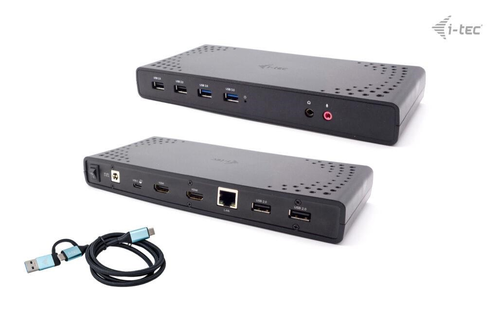 i-tec USB 3.0/USB-C/Thunderbolt, 2x HDMI Docking Station, PD 100W