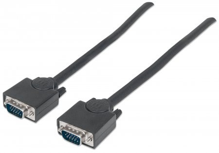 MANHATTAN kabel SVGA k monitoru, HD15 Male / HD15 Male, 10m, Black