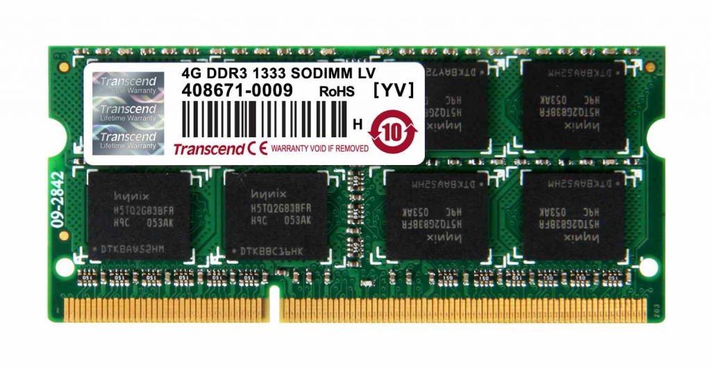 TRANSCEND SODIMM DDR3L 4GB 1333MHz 2Rx8 CL9 Retail