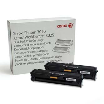 Xerox orig. toner, black, Xerox Phaser 3020B,3025 dual pack[106R03048] - Laser Toner//4,5