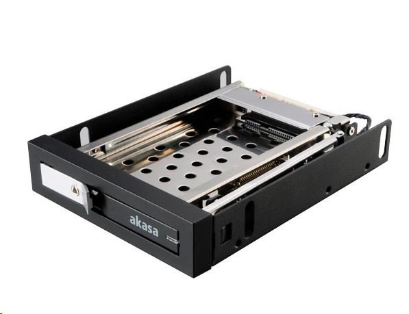 AKASA HDD box Lokstor M25, 1x 2.5" HDD rack do 3.5", interní pozice, černá