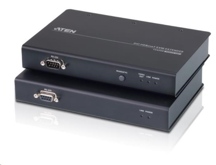 ATEN Extender PC-konzole DVI, HDBaseT 2.0, USB, RS-232, audio, 1920 x 1200 bodů/100m