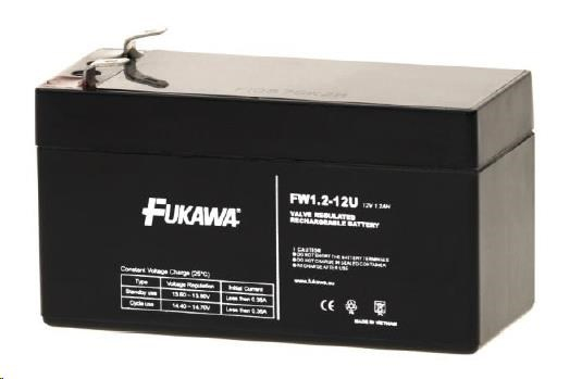 Baterie - FUKAWA FW 1,2-12 U (12V/1,2Ah - Faston 187), životnost 5let