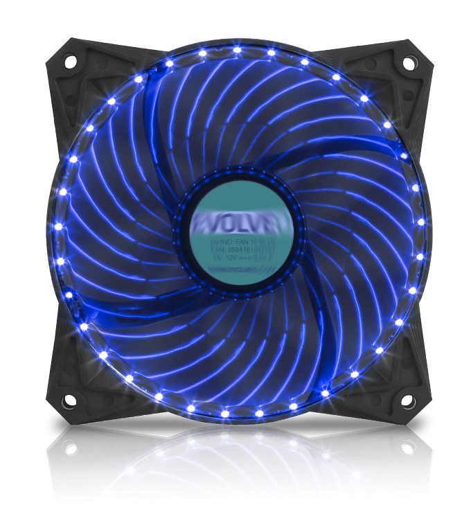 EVOLVEO 12L2BL, ventilátor 120mm, 33 LED, modrý, 3pin