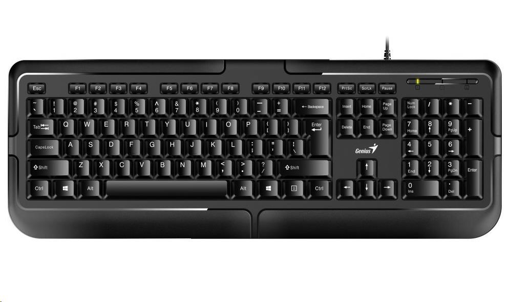GENIUS klávesnice KB-118/ Drátová/ USB/ černá/ CZ+SK layout