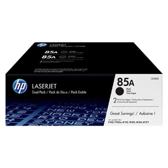 HP LJ P1102, M1130,M1212, HP 85A,black, 2x1600 str.,dual pack,[CE285AD] - Laser toner//4,5
