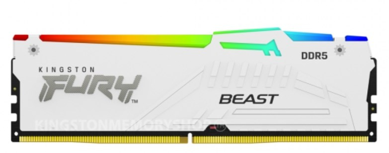 KINGSTON DIMM DDR5 128GB (Kit of 4) 5600MT/s CL40 FURY Beast White RGB XMP