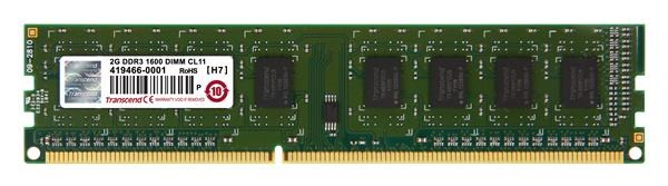 TRANSCEND DIMM DDR3 2GB 1600MHz 256Mx8 CL11 JetRam™