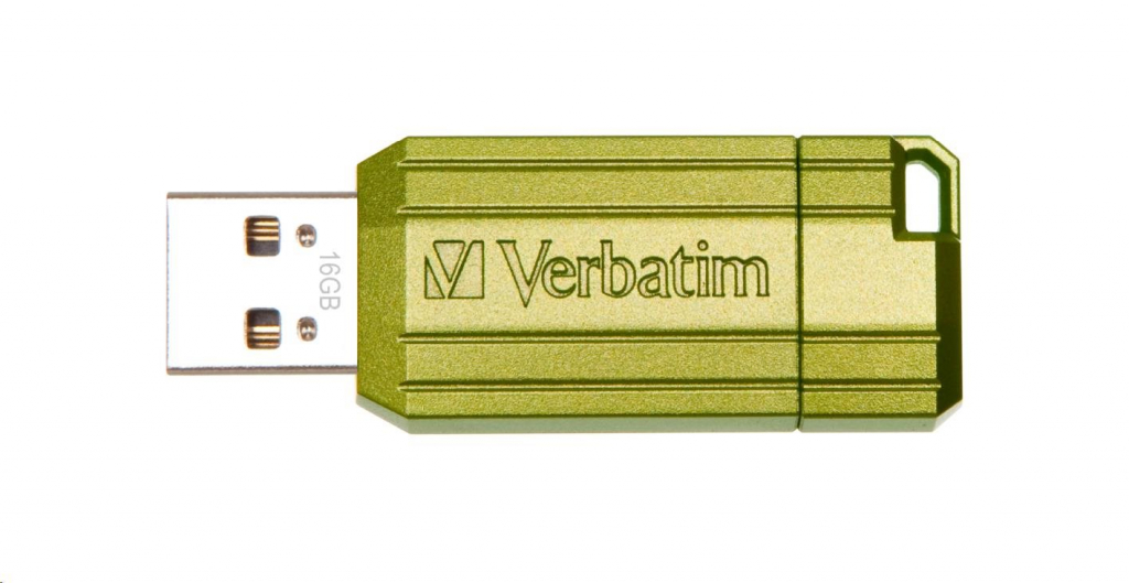 VERBATIM Flash Disk 16GB Store 'n' Go PinStripe, eukalyptově zelená