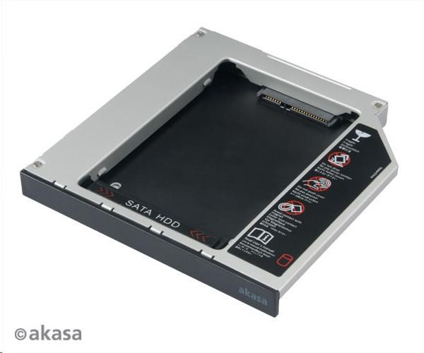 AKASA HDD box  N.Stor D12, 2.5" SATA HDD/SSD do pozice pro optickou mechaniku IDE (výška HDD do 13mm)
