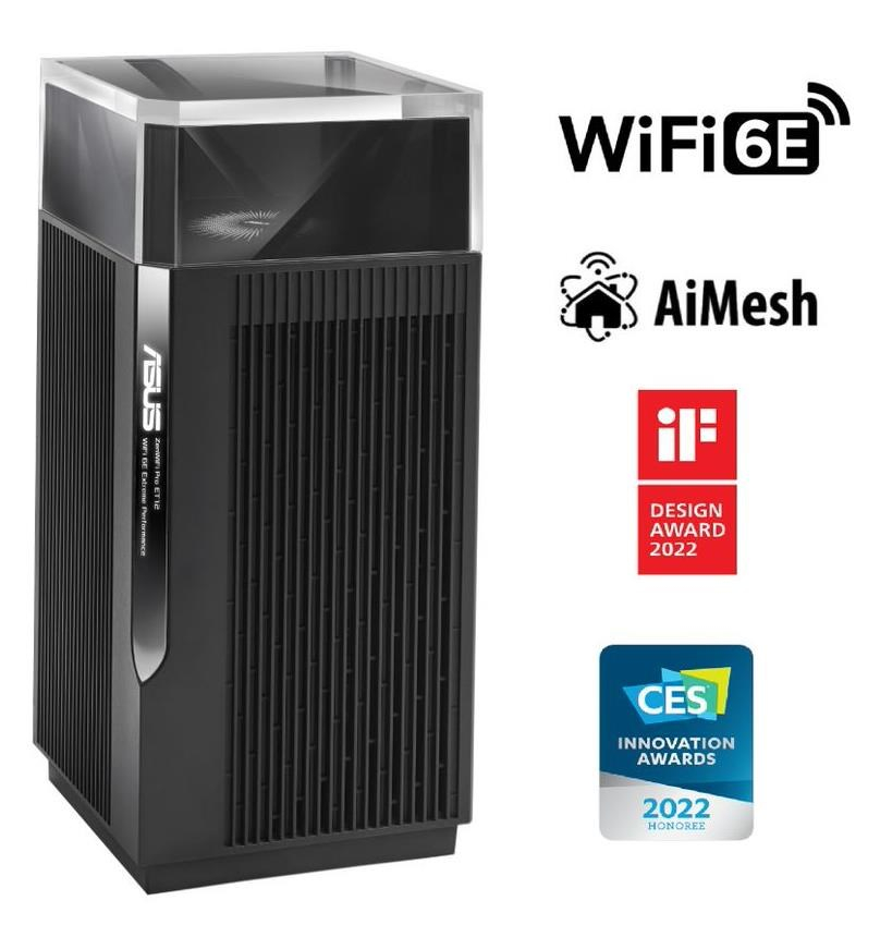 ASUS ZenWiFi Pro ET12 1-pack Wireless AXE11000 Tri-band Mesh WiFi 6E System, 2.5G WAN/LAN
