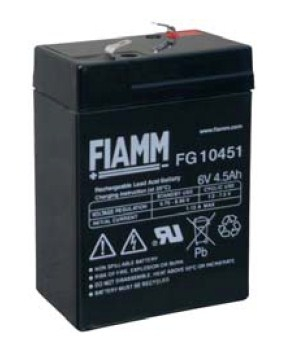 Baterie - Fiamm FG10451 (6V/4,5Ah - Faston 187), životnost 5let