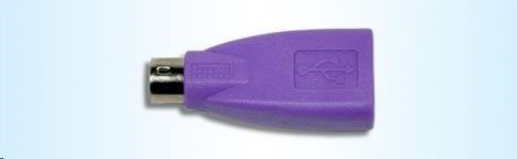 CHERRY adaptér USB na PS/2, fialová