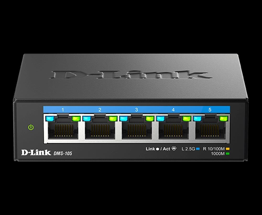 D-Link DMS-105/E 5-Port Multi-Gigabit Unmanaged Switch