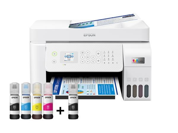 EPSON tiskárna ink EcoTank L5296, 4v1, A4, 1440x5760dpi, 33ppm, USB, Wi-Fi, LAN, bílá