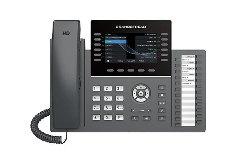 Grandstream GRP2636, VoIP telefon, 12 linek, 6 SIP účty, RJ9, USB, 2x RJ45, PoE, 4,3 displej"