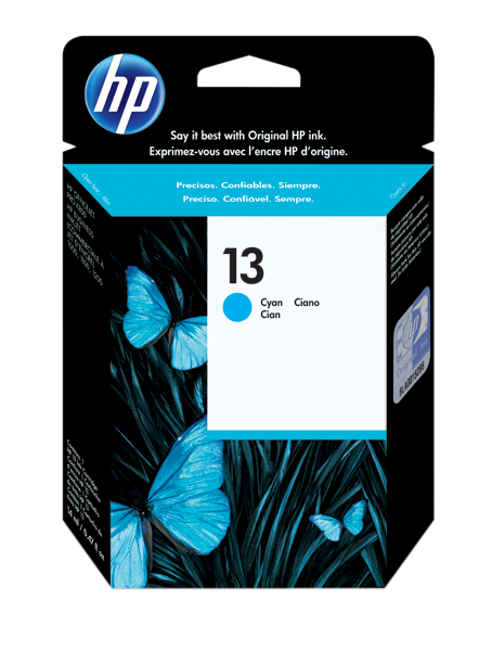 HP cyan cartridge č. 13, 14 ml [C4815A] - Ink náplň