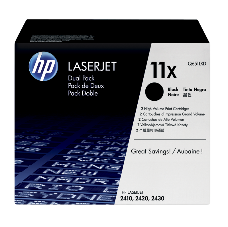 HP LJ 2400, 2430, 2x 12000 str. [Q6511XD] - Laser toner