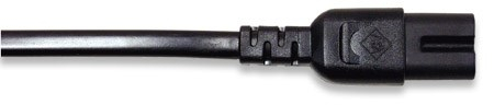 MANHATTAN kabel napájecí CEE 7/16 Male to C7 Female ("Euro 8"), 1.8 m (6 ft.), Black