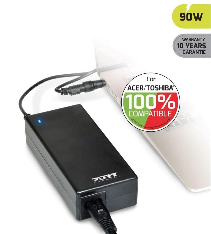 PORT napájecí adaptér k notebooku Acer/Toshiba (3x konektor), 90 W, 19 V, 4,74 A