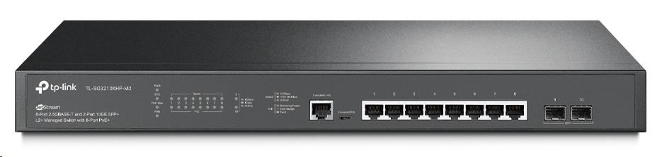 TP-Link OMADA JetStream switch SG3210XHP-M2 (8x2x5GbELAN, 2xSFP+,8xPoE+, 240W, 2xConsole)