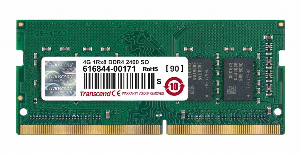TRANSCEND SODIMM DDR4 4GB 2400MHz 1Rx8 CL17